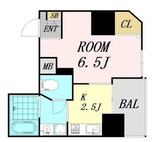 グランパシフィック毛馬【3階】の間取り