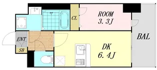 JMFレジデンス都島【8階】の間取り