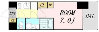 S-RESIDENCE難波大国町Tres【14階】の間取り