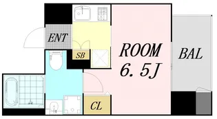 ワールドアイ大阪城EASTアドバンス【7階】の間取り