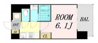 エスリード大阪梅田リュクス【3階】の間取り