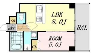 CITY SPIRE十三東【6階】の間取り