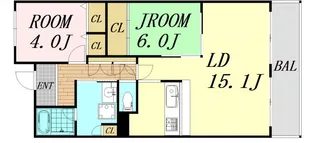 メゾンドール江坂【5階】の間取り