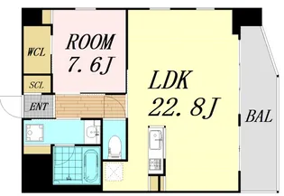 プレジオ松屋町【12階】の間取り