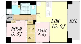 グランヴィラッセ北梅田【7階】の間取り
