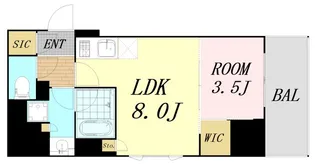 ルフォンプログレ堺筋本町タワーレジデンス【2階】の間取り