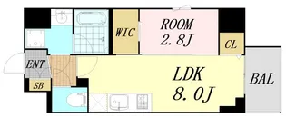 大阪府大阪市北区豊崎1丁目【マンション】の間取り