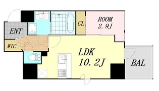 AFFLUENCE難波EAST【7階】の間取り