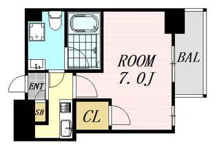 アスール江坂3rd【7階】の間取り