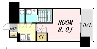 WGB江坂【7階】の間取り