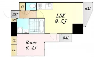 大阪府大阪市北区菅栄町【マンション】の間取り
