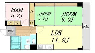 パルハセトン十三【8階】の間取り