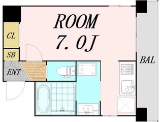 オーキッドレジデンス塚本【9階】の間取り