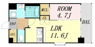 スプランディッド新大阪EAST【3階】の間取り