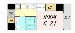 AXISUMEKITA【4階】の間取り
