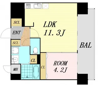 プリマクラッセ【8階】の間取り