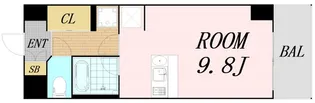 THE MUTUAL 江坂【5階】の間取り
