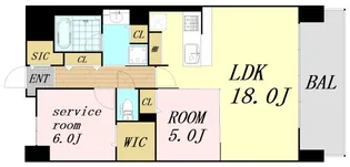 ラ フェリーチェ難波【3階】の間取り