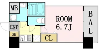 アクアプレイス梅田3【5階】の間取り