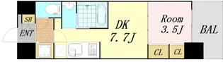 ラルシェパルク新大阪【8階】の間取り