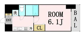 プレサンス梅田北デイズ【8階】の間取り