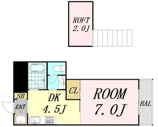 FIVE TWO【8階】の間取り