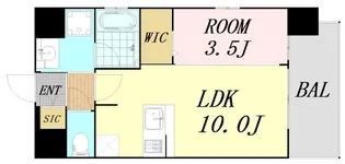 Attirant西三国【6階】の間取り
