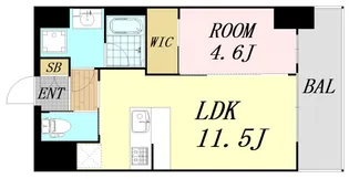 プレジオ恵美須【12階】の間取り
