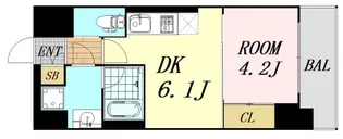 1DKの間取り画像