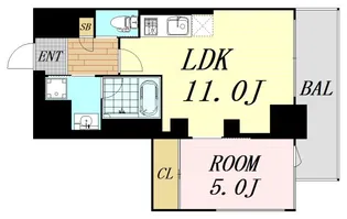 1LDKの間取り画像