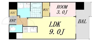 Attirant西三国【12階】の間取り