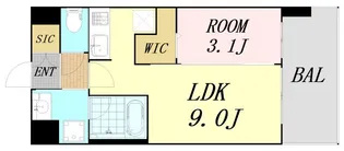 Attirant西三国【3階】の間取り