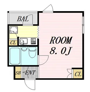 大阪府吹田市豊津町【マンション】の間取り