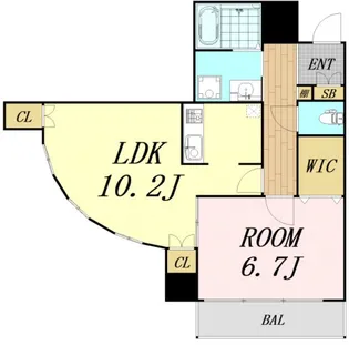 willDo松屋町【13階】の間取り
