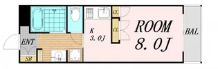 ビーバ江坂【5階】の間取り
