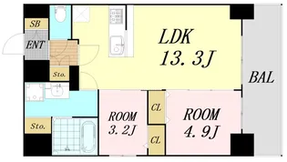 リヴェント福島野田【12階】の間取り