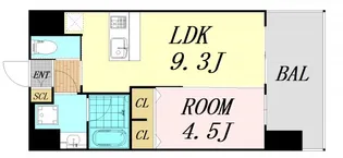 プレジオ都島ASIAN【6階】の間取り
