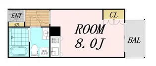ミールズ新大阪【6階】の間取り