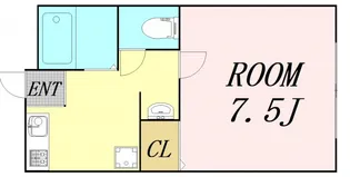 大阪府大阪市淀川区木川西2丁目【アパート】の間取り