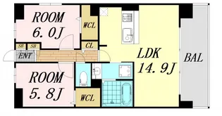 ポラリス松ヶ枝【4階】の間取り
