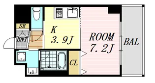 ドルチェヴィータ新大阪【6階】の間取り