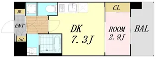セレニテ江坂ミラク【6階】の間取り