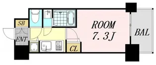ディームス江坂【3階】の間取り