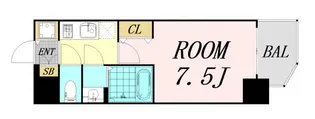 S-RESIDENCE大阪九条North【4階】の間取り