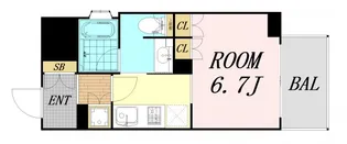 リーガル靭公園南2【9階】の間取り