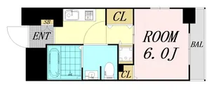 CITY SPIRE靭公園【10階】の間取り
