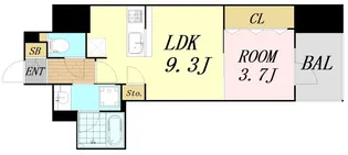 RJRプレシア南堀江【8階】の間取り