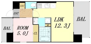 プレジオ阿波座【15階】の間取り