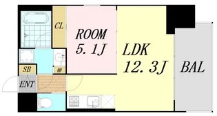プレジオ阿波座【15階】の間取り