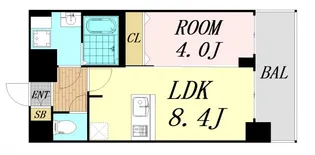 プレサンス南堀江ザ・センス【12階】の間取り